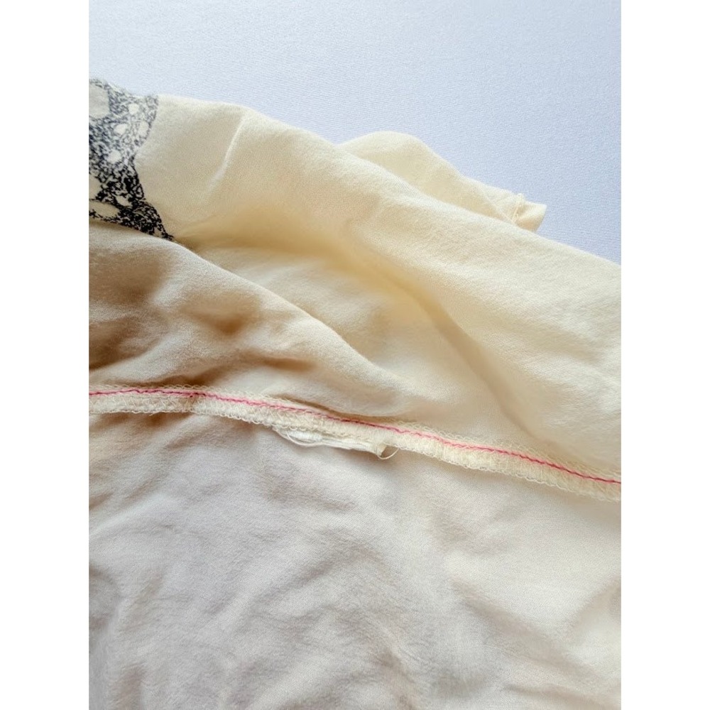 Lane Lloyd for Pilcro Anthropologie Butterfly Graphic Button Down Shirt Cream M - Picture 8 of 8